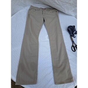 Stronghold Womens Jeans Tan Beige Khaki Los Angeles 27 Straight Leg  Low Rise